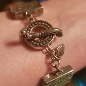 Brighton Silver Tone Toggle Clasp Bracelet